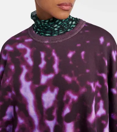 Dries Van Noten Printed draped cotton sweatshirt | Thumbnail 3