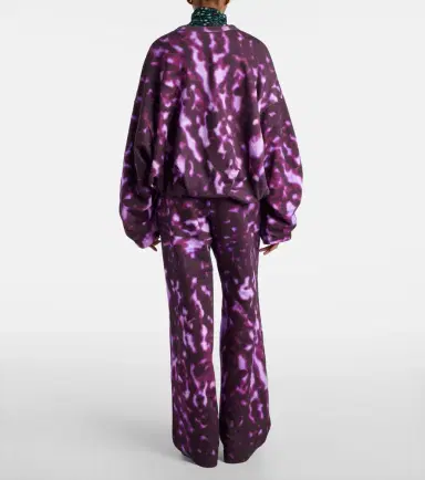 Dries Van Noten Printed draped cotton sweatshirt | Thumbnail 4