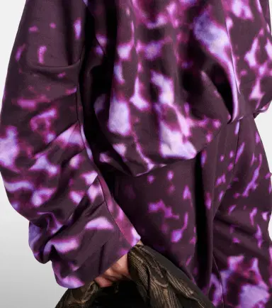 Dries Van Noten Printed draped cotton sweatshirt | Thumbnail 5