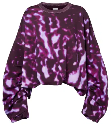 Dries Van Noten Printed draped cotton sweatshirt | Thumbnail 1