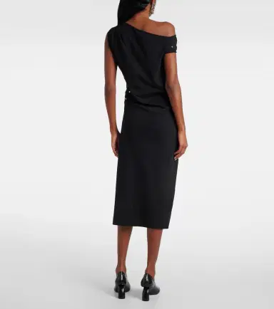 Dries Van Noten Gathered embellished jersey midi dress | Thumbnail 5