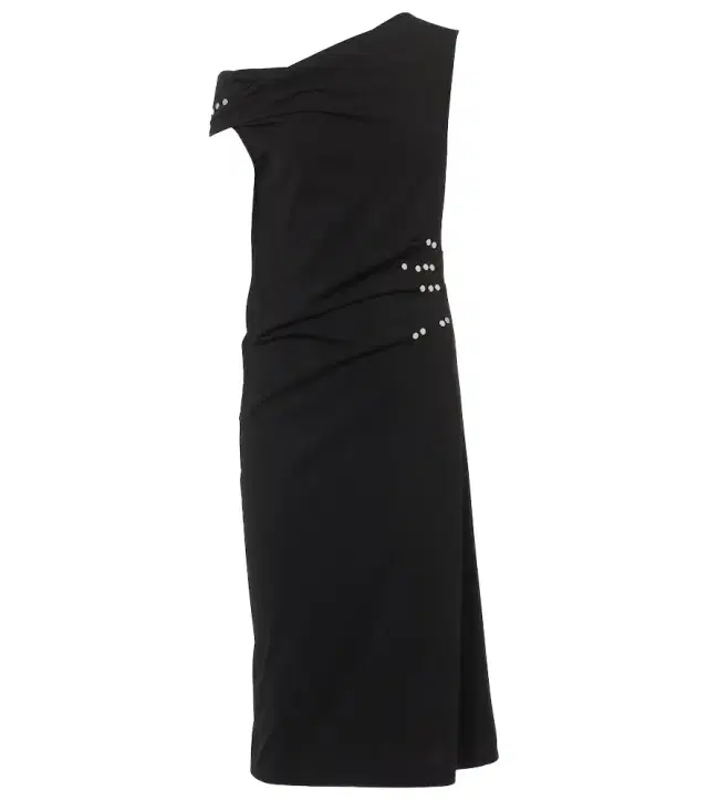Dries Van Noten Gathered embellished jersey midi dress