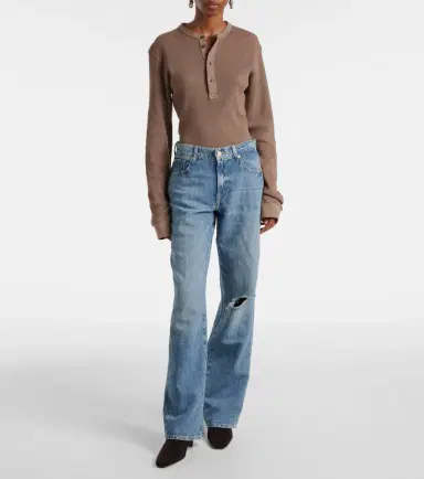 7 For All Mankind Tess distressed wide-leg jeans | Thumbnail 4 7 For All Mankind Tess distressed wide-leg jeans | Thumbnail 4