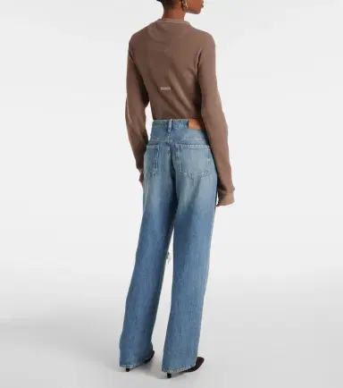 7 For All Mankind Tess distressed wide-leg jeans | Thumbnail 5 7 For All Mankind Tess distressed wide-leg jeans | Thumbnail 5