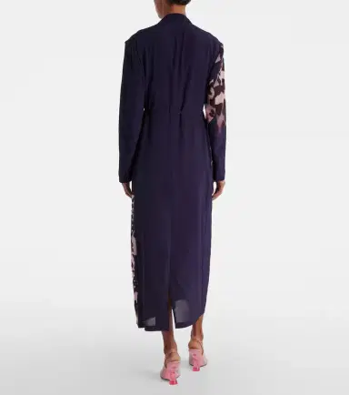 Dries Van Noten Printed embellished wrap dress | Thumbnail 4
