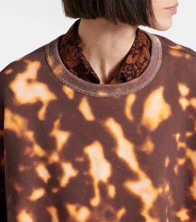 Dries Van Noten Printed gathered cotton sweatshirt | Thumbnail 4