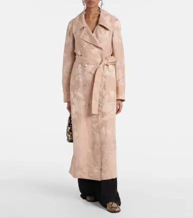 Dries Van Noten Floral linen-blend jacquard coat | Thumbnail 4