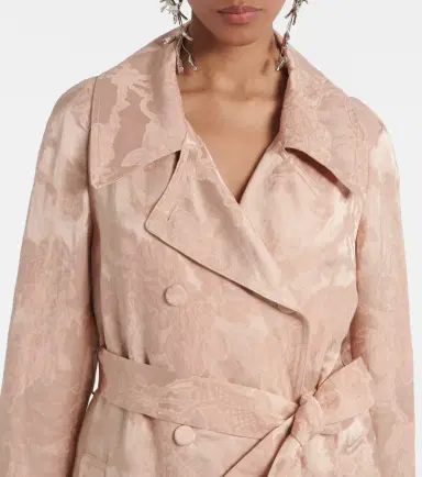 Dries Van Noten Floral linen-blend jacquard coat | Thumbnail 5