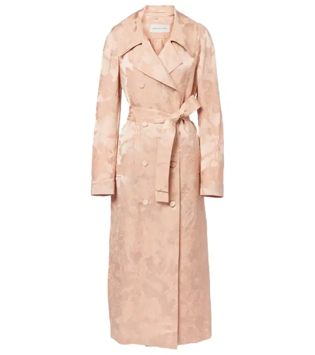 Dries Van Noten Floral linen-blend jacquard coat