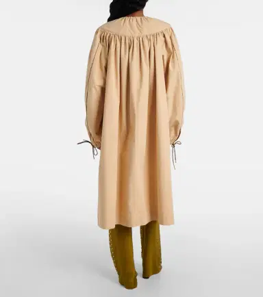 Dries Van Noten Gathered cotton poplin coat | Thumbnail 2