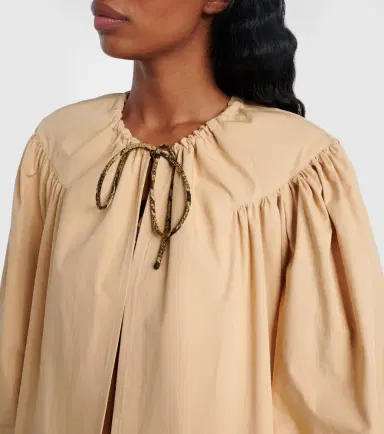 Dries Van Noten Gathered cotton poplin coat | Thumbnail 6