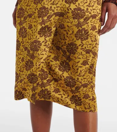 Dries Van Noten Floral ruffled midi skirt | Thumbnail 4