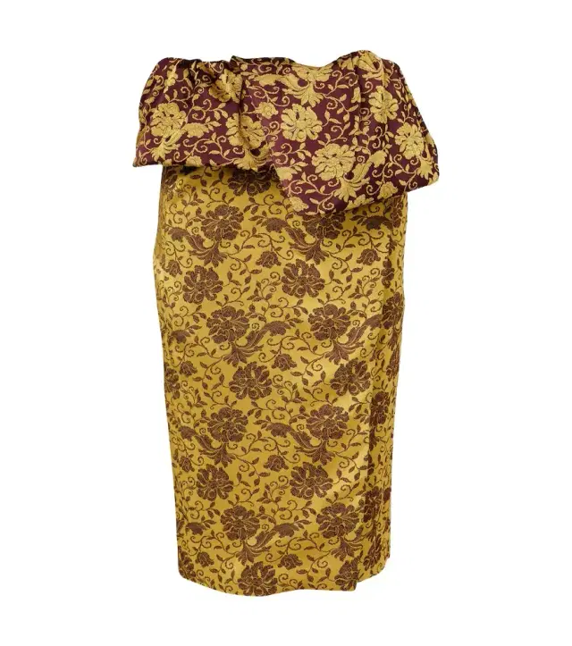 Dries Van Noten Floral ruffled midi skirt