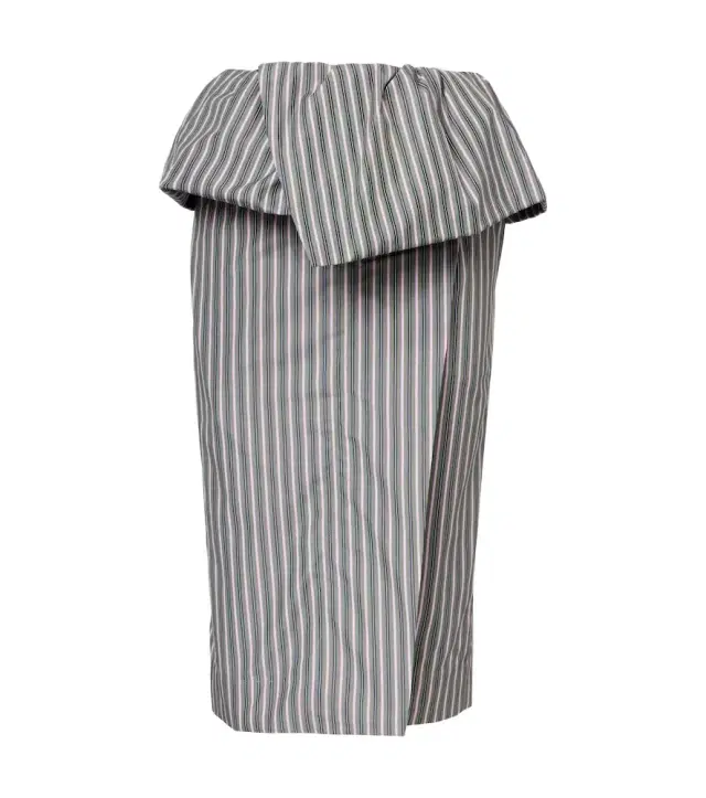 Dries Van Noten Striped cotton poplin midi skirt