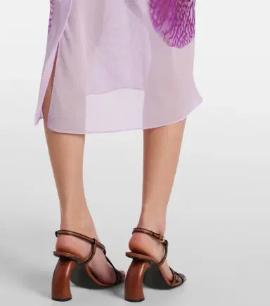Dries Van Noten Printed silk midi skirt | Thumbnail 4