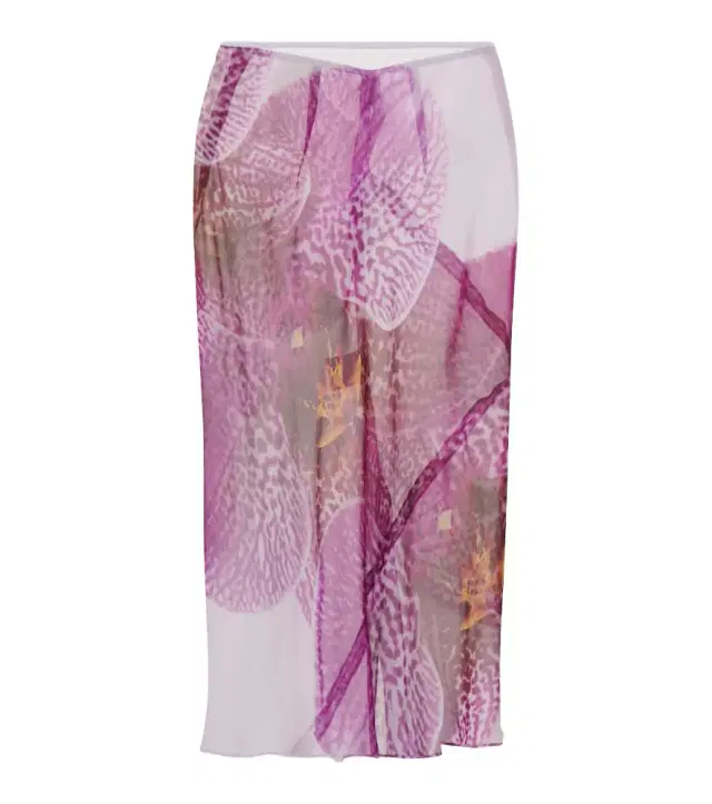 Dries Van Noten Printed silk midi skirt