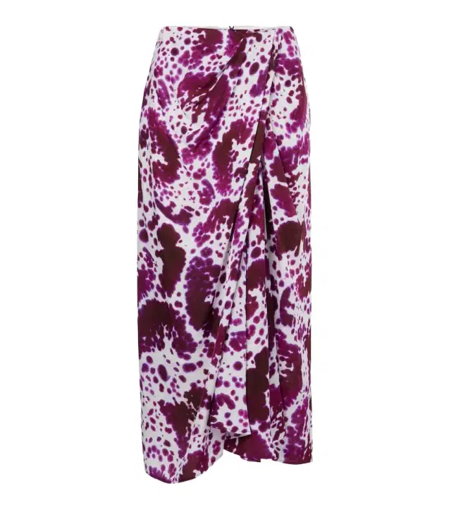 Dries Van Noten Gathered midi skirt
