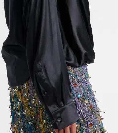 Dries Van Noten Silk-blend satin blouse | Thumbnail 3