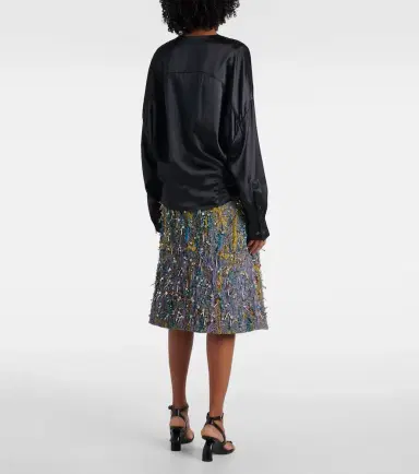 Dries Van Noten Silk-blend satin blouse | Thumbnail 5