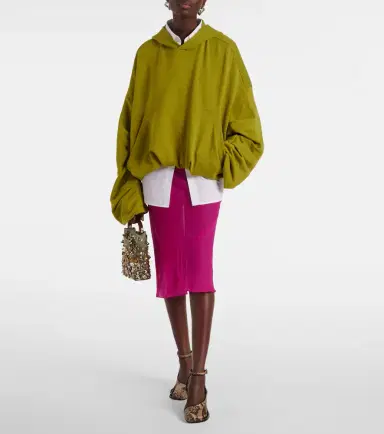 Dries Van Noten Silk-blend satin midi skirt | Thumbnail 2