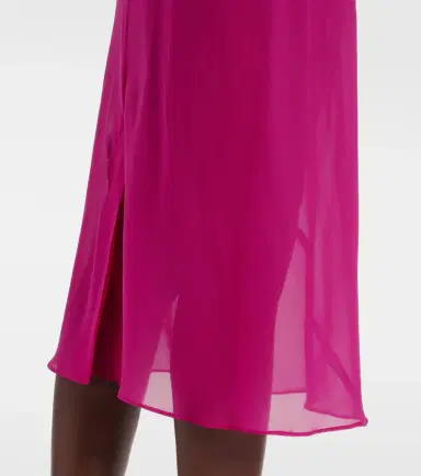 Dries Van Noten Silk-blend satin midi skirt | Thumbnail 5