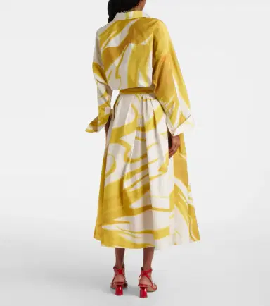Dries Van Noten Printed cotton midi skirt | Thumbnail 4