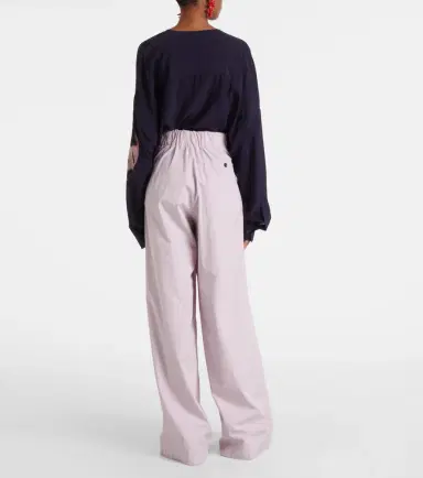 Dries Van Noten High-rise cotton wide-leg pants | Thumbnail 6