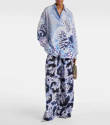 Dries Van Noten Printed high-rise wide-leg pants | Thumbnail 6