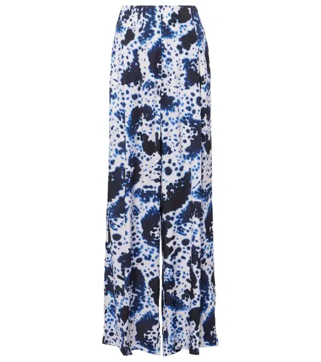 Dries Van Noten Printed high-rise wide-leg pants