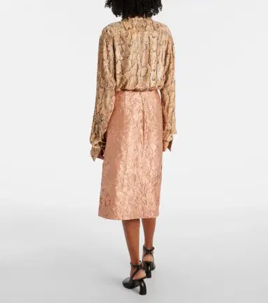 Dries Van Noten Lamé midi skirt | Thumbnail 5