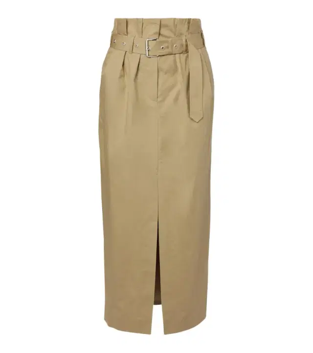 Dries Van Noten Belted pleated cotton midi skirt