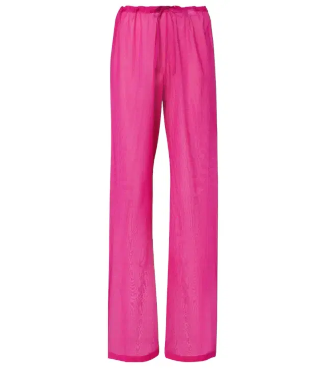 Dries Van Noten High-rise silk-blend wide-leg pants