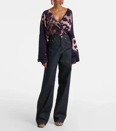 Dries Van Noten High-rise wide-leg jeans | Thumbnail 2