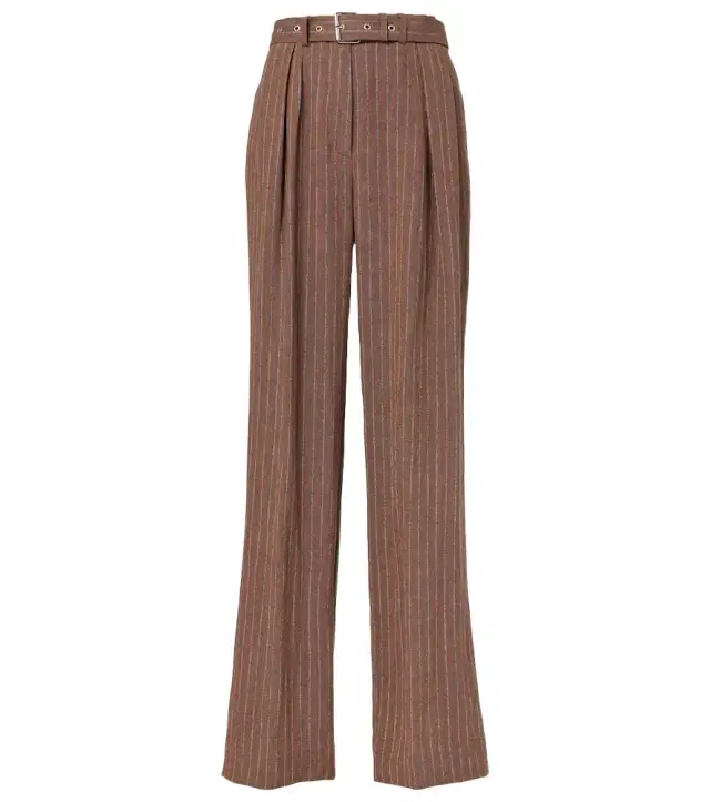 Dries Van Noten Linen-blend wide-leg pants