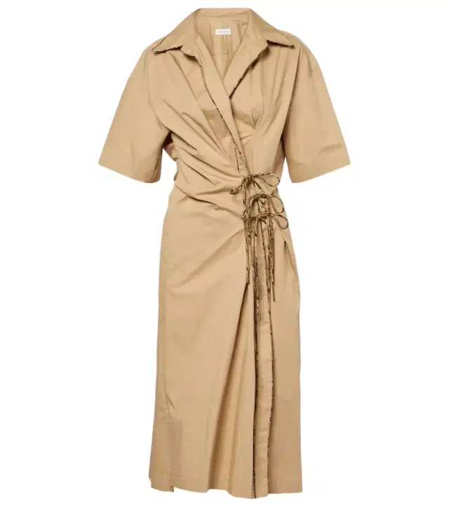Dries Van Noten Cotton wrap dress
