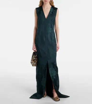 Dries Van Noten Floral jacquard gown | Thumbnail 3