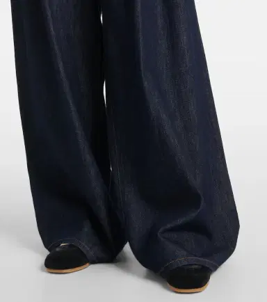 Dries Van Noten Pleated high-rise wide-leg jeans | Thumbnail 3