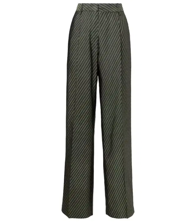Dries Van Noten Striped high-rise wide-leg pants