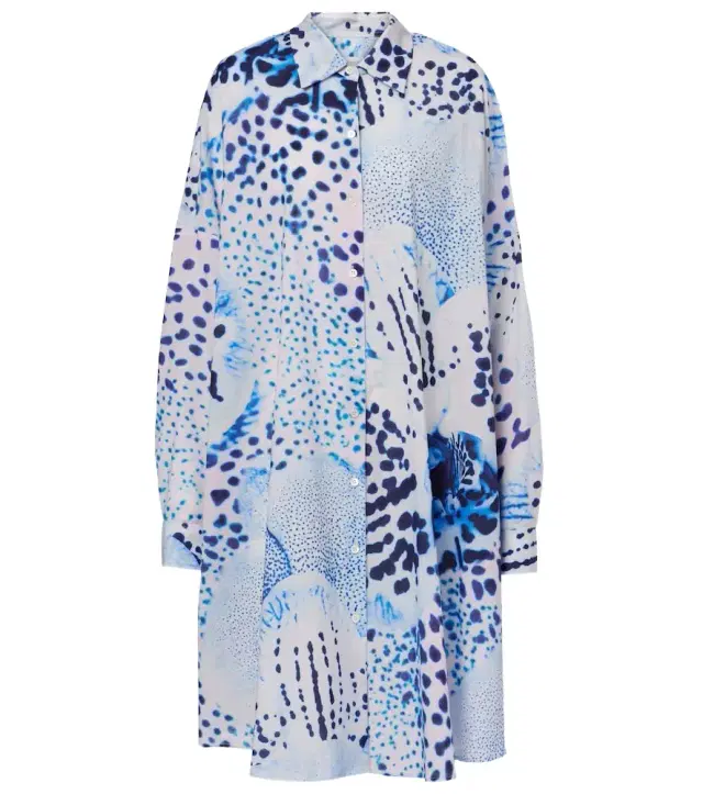 Dries Van Noten Printed cotton voile shirt