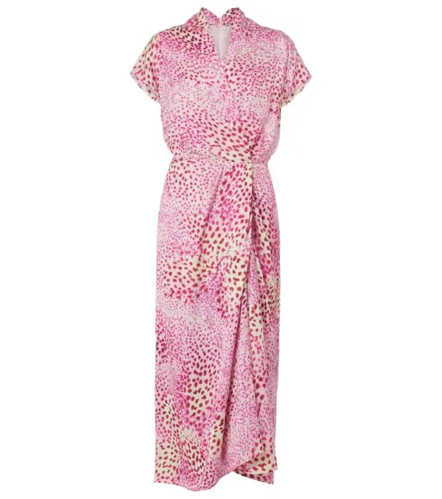 Dries Van Noten Printed satin midi dress