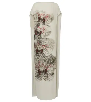 Dries Van Noten Beaded printed silk georgette gown | Thumbnail 1
