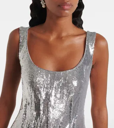 Marmar Halim Sequined silk-blend gown | Thumbnail 2