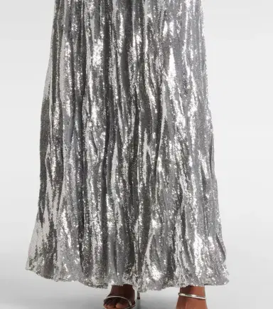 Marmar Halim Sequined silk-blend gown | Thumbnail 3