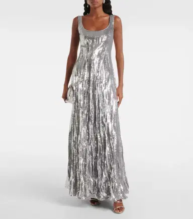 Marmar Halim Sequined silk-blend gown | Thumbnail 4