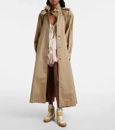 Chloe Chloé Cotton gabardine trench coat | Thumbnail 7 Chloe Chloé Cotton gabardine trench coat | Thumbnail 7