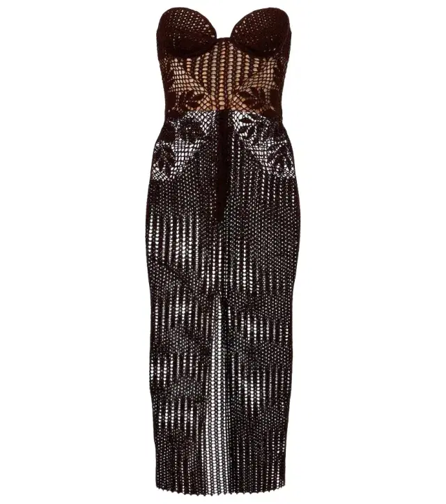Magda Butrym Crochet cotton bustier dress
