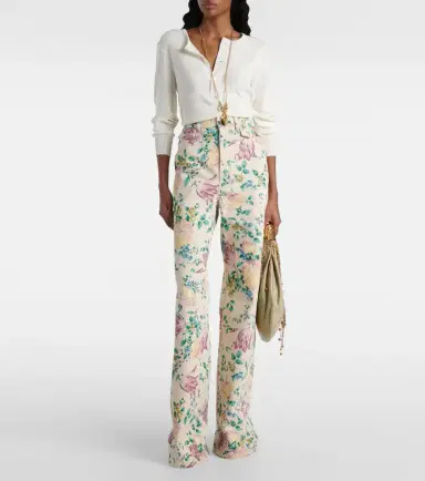 Chloé Chloé Floral high-rise flared jeans | Thumbnail 2