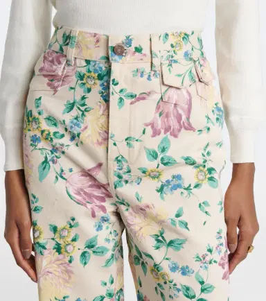 Chloé Chloé Floral high-rise flared jeans | Thumbnail 3
