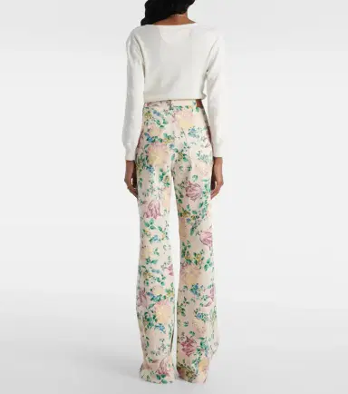 Chloé Chloé Floral high-rise flared jeans | Thumbnail 4