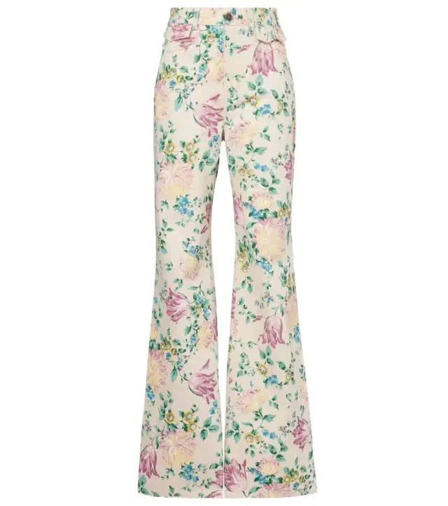 Chloé Floral high-rise flared jeans